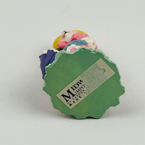 Cottontail Lane Bunny Pink Dress Figurine Resin Purple Parasol Easter Springtime - Picture 5 of 5